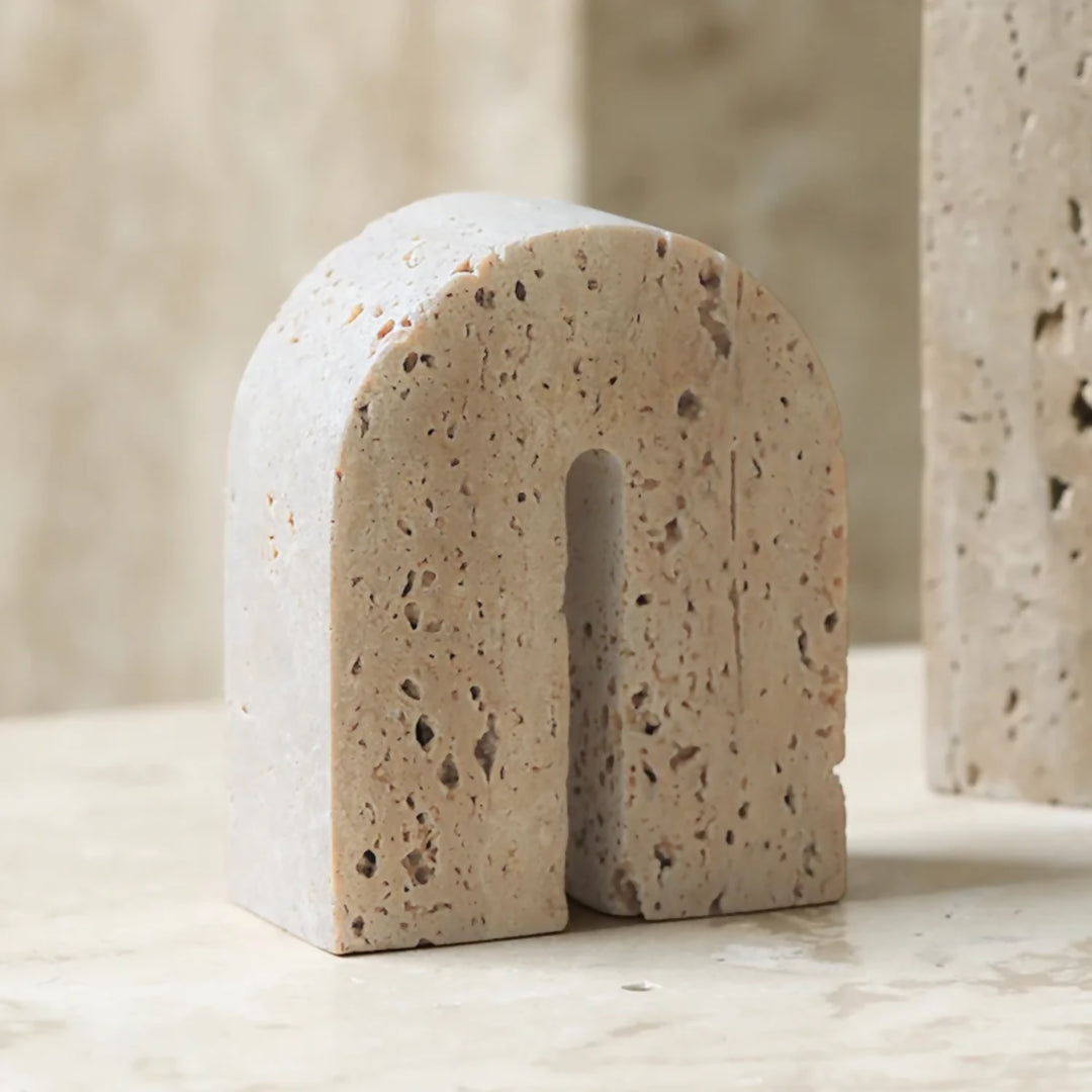 Arco Escultural Piedra Travertino Decorativo Pequeño