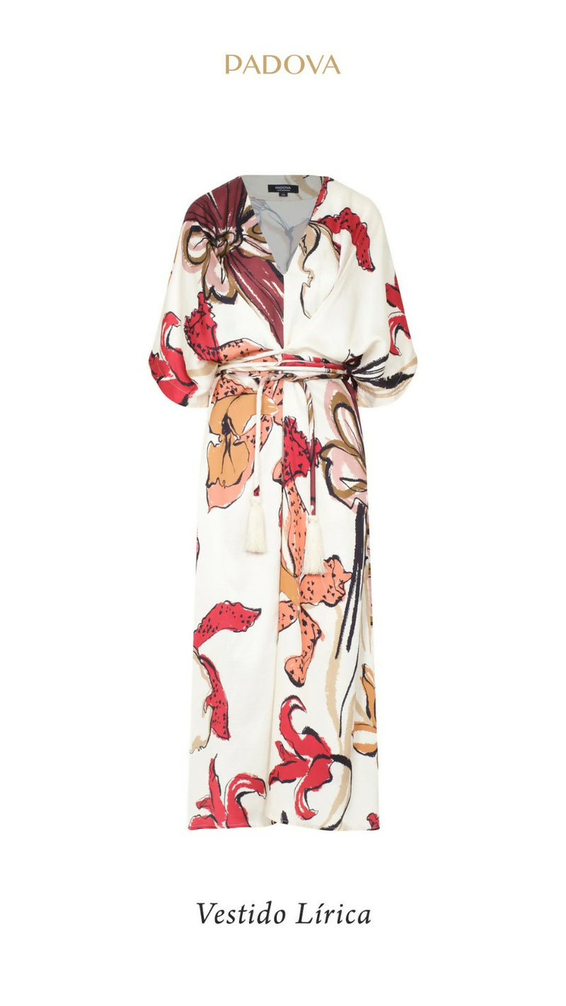 VESTIDO LÍRICA IVORY BURGUNDY