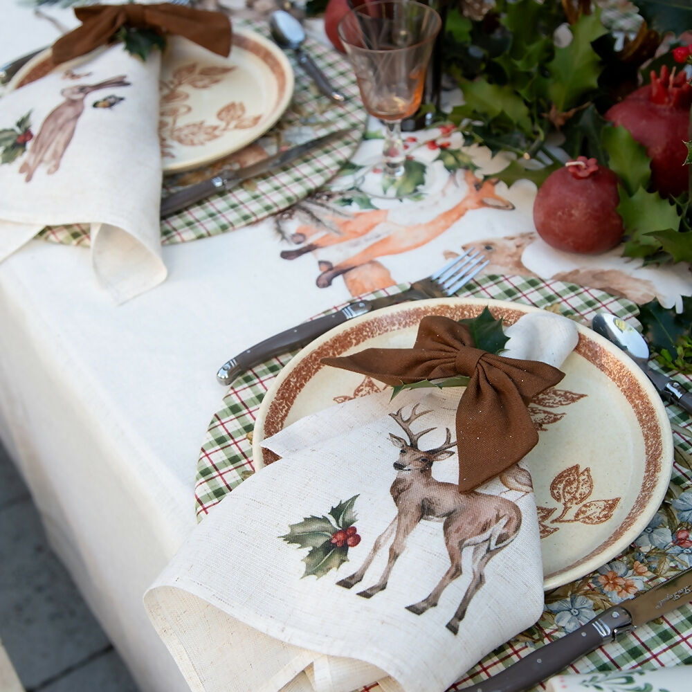 Set 4 Servilletas Woodland - Lino Poliester