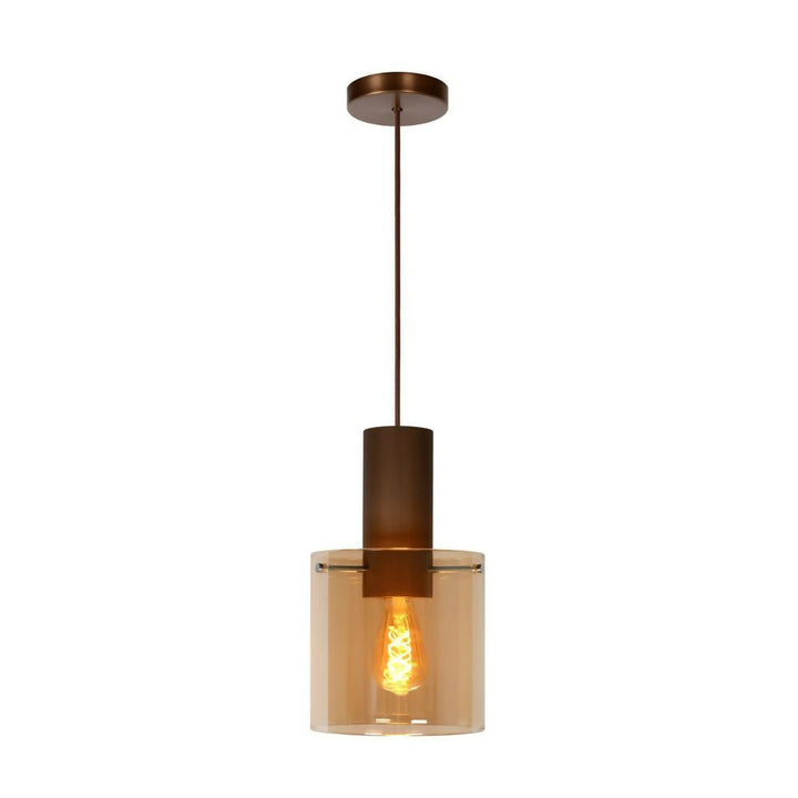 LAMPARA COLGANTE TOLEDO AMBAR 1xE27