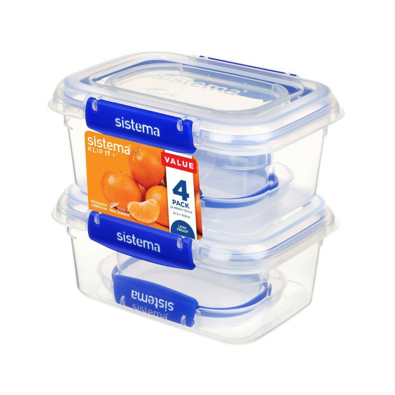 Pack de 4 Contenedores Sistema 2x1L y 2x400ml