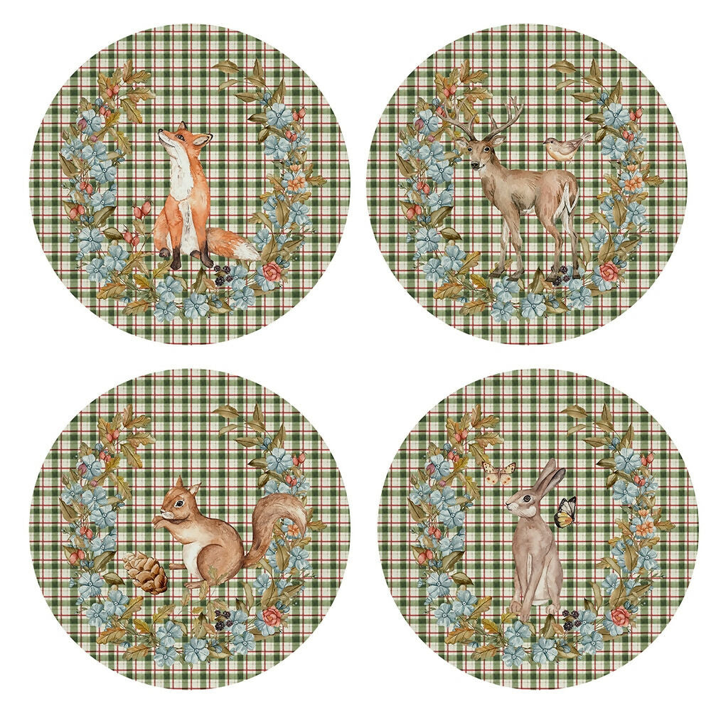 Set 4 Bajoplatos Woodland