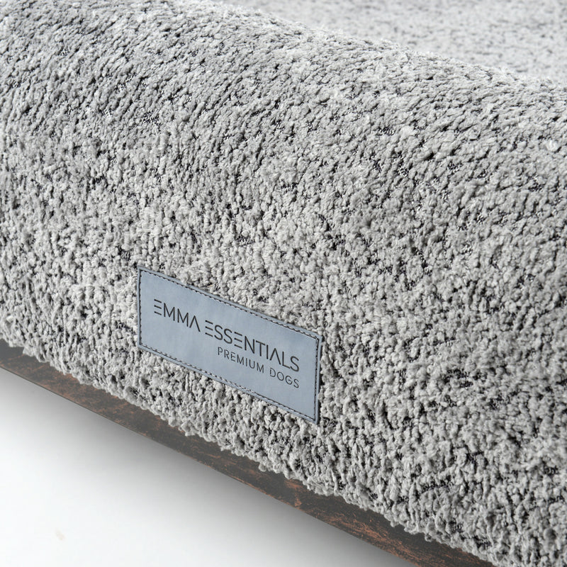 Detalle logo gris