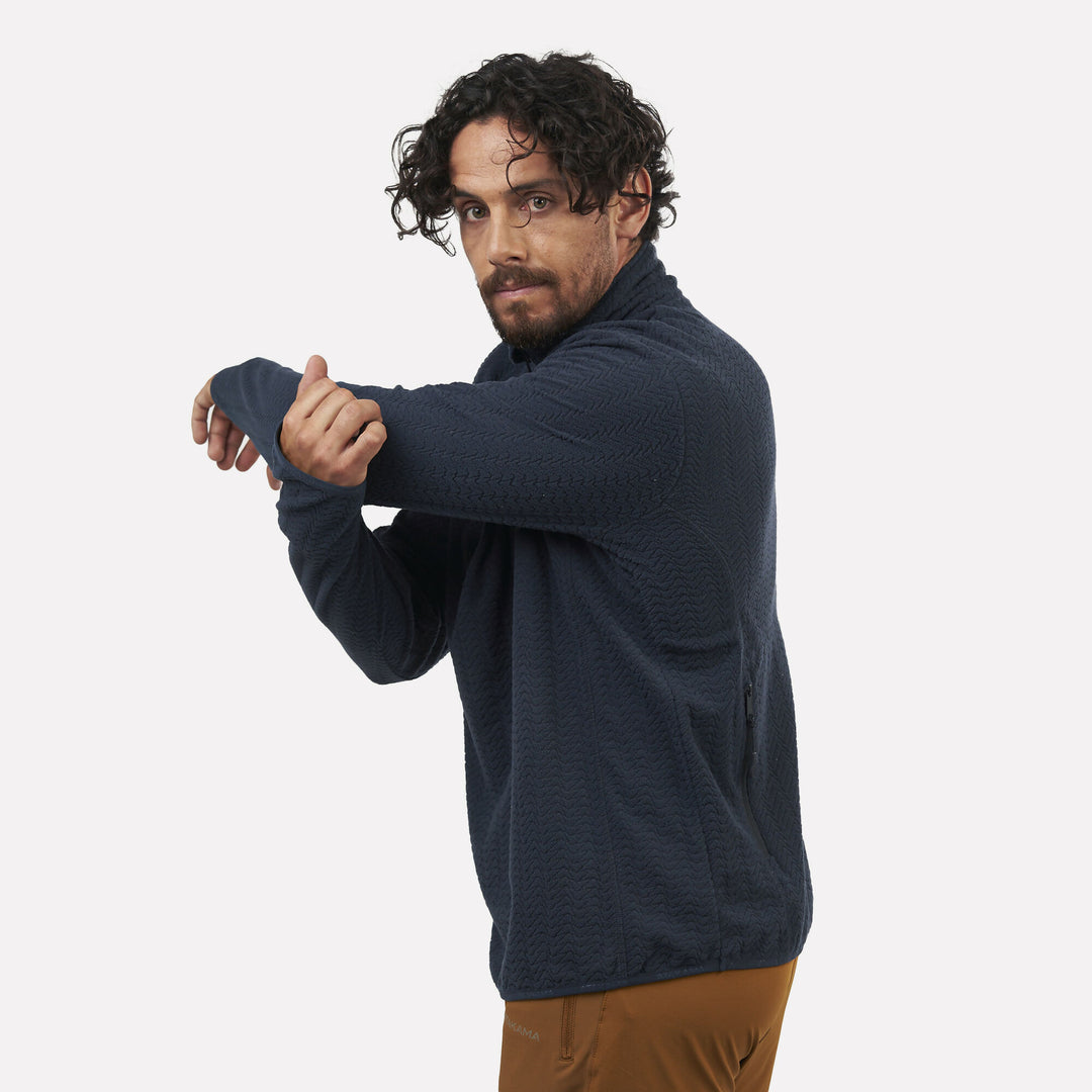 Polar Fleece Ultraligero Hombre 1/4-Zip Volca Azul Marino