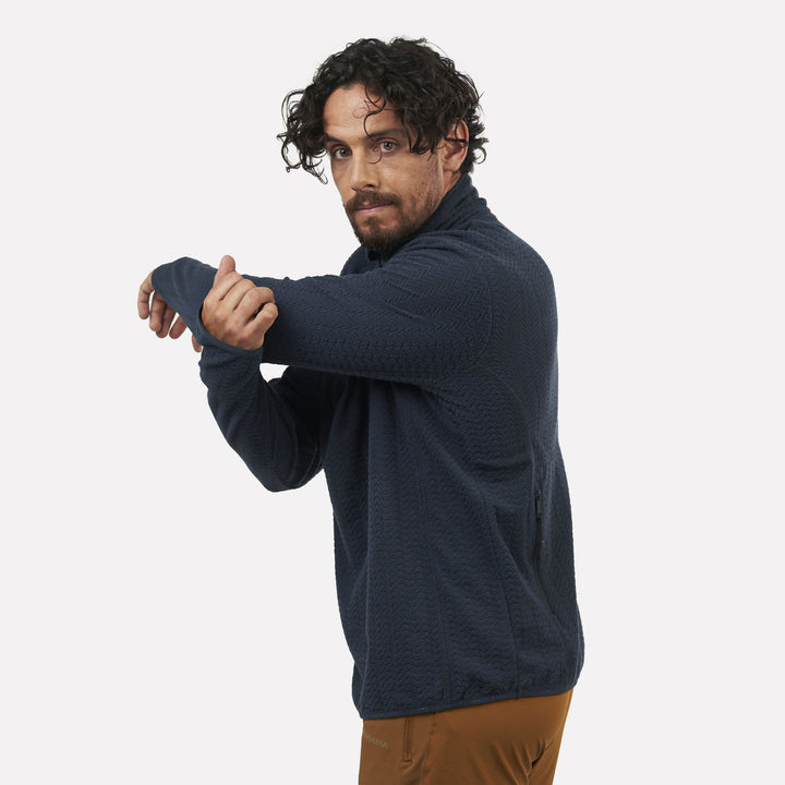 Polar Fleece Ultraligero Hombre 1/4-Zip Volca Azul Marino