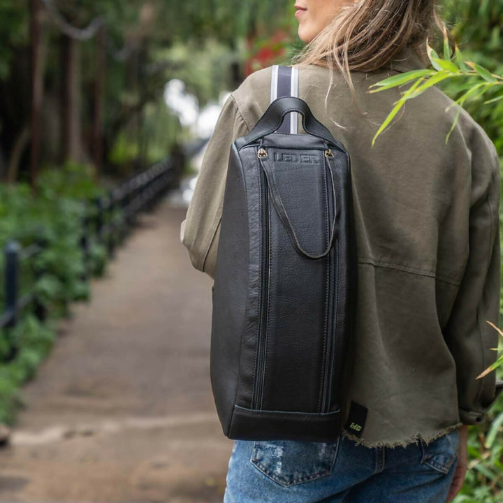 Bolso Matero de Cuero Vacuno - Negro