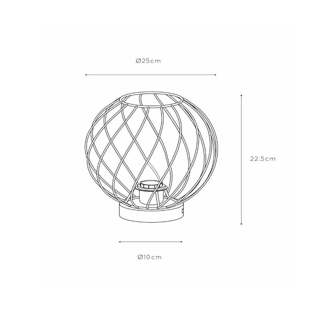 LAMPARA DE MESA DANZA Ø25-1xE27