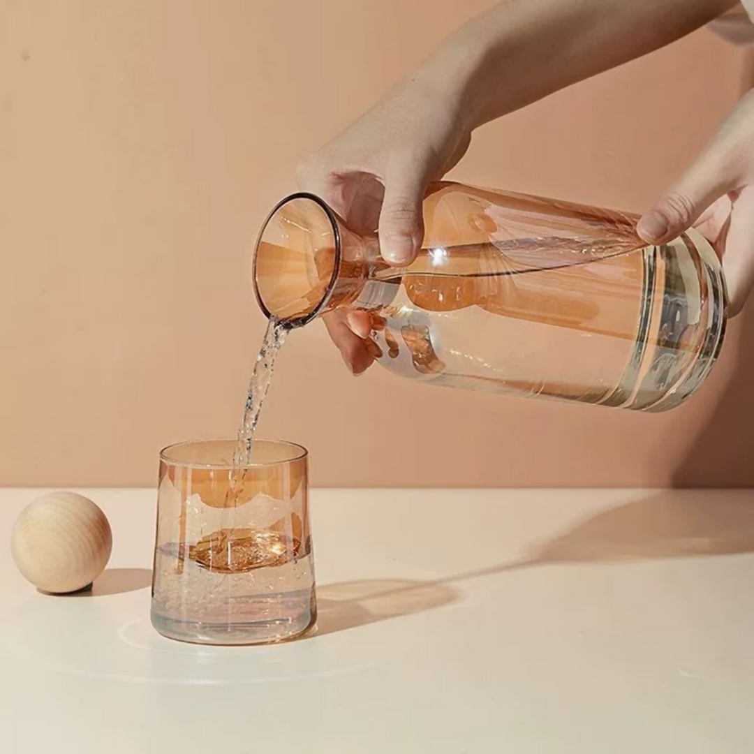 300646-1-4-jarra-vidrio-decantador-lujoso-4-vasos-ambar