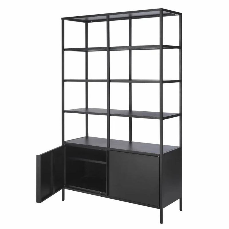 Biblioteca de 2 puertas | METAL BLACK