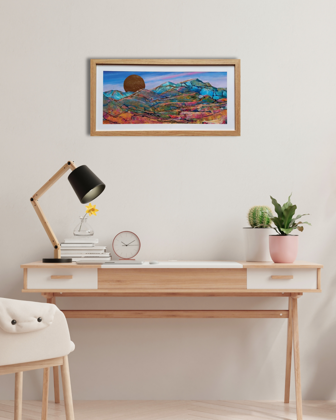 Cuadro "Anochecer en Pampa"