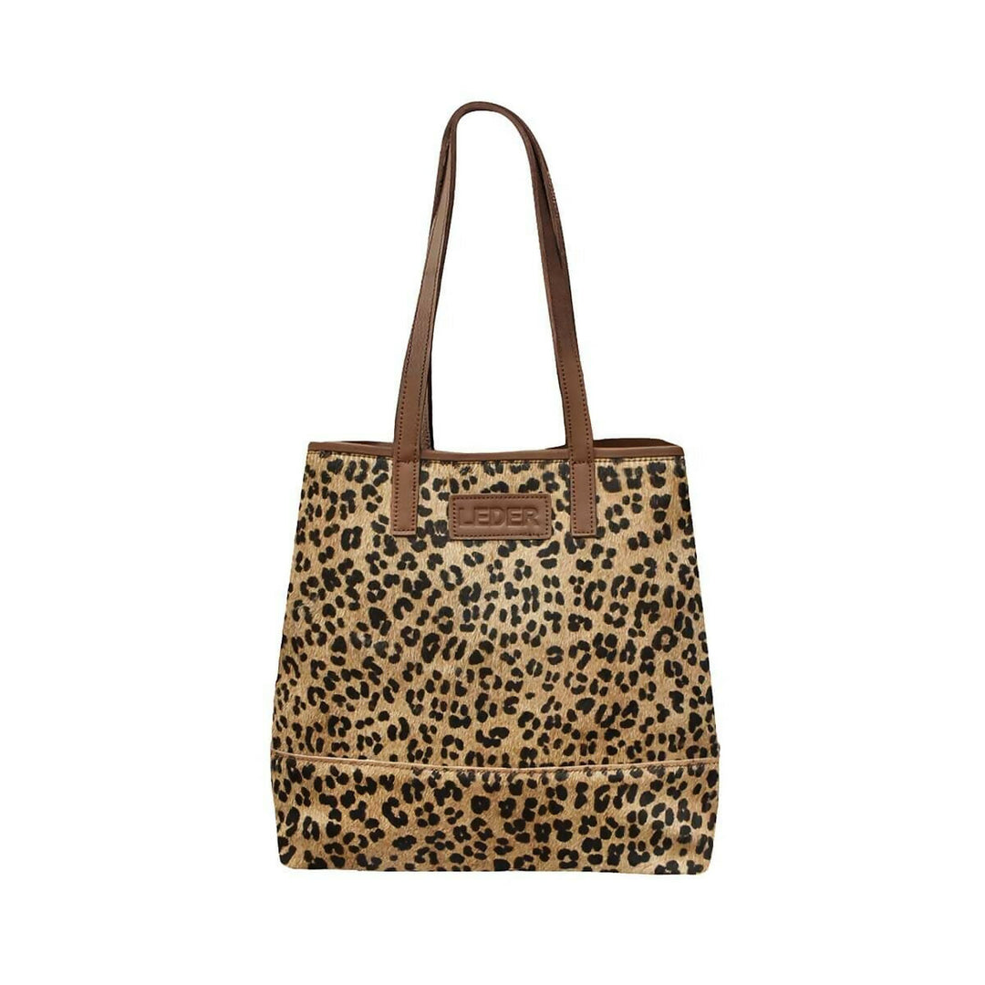 Cartera Tote de Cuero Vacuno con pelo