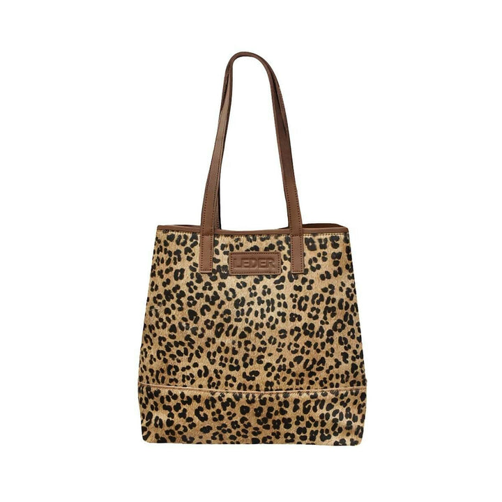 Cartera Tote de Cuero Vacuno con pelo
