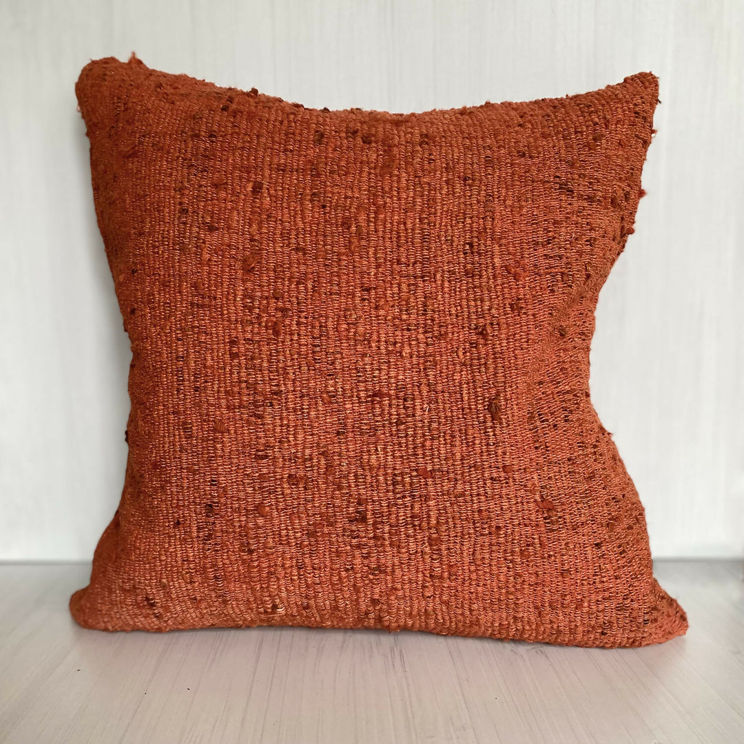 Cojín rústico naranjo