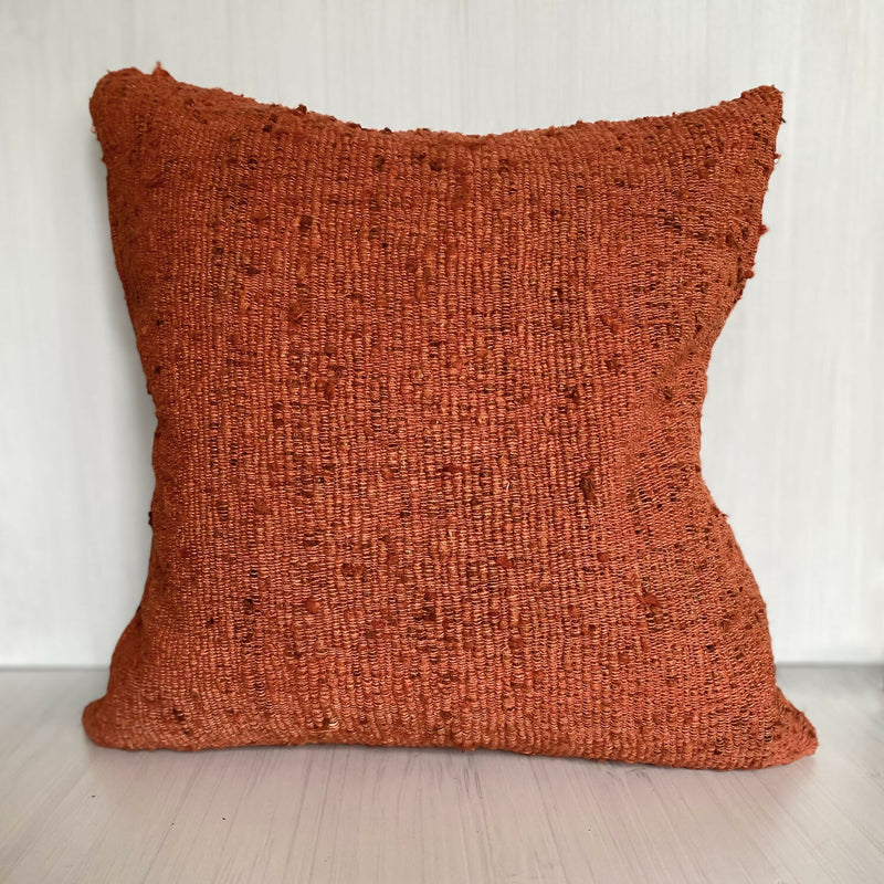 Cojín rústico naranjo