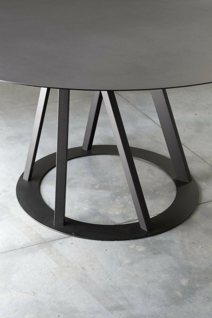 Mesa Comedor Redonda 100 cm Metal Black