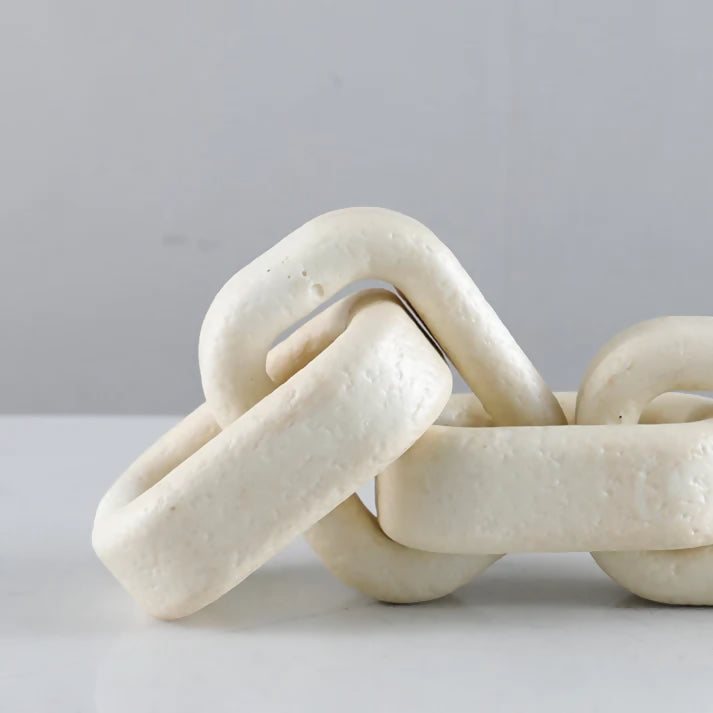 Eslabones Decorativos Adorno Cadena Beige