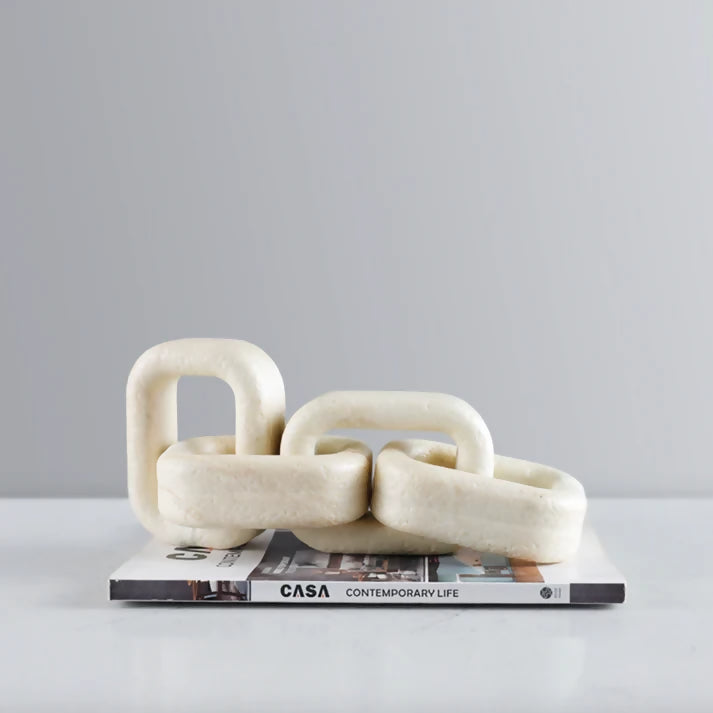 Eslabones Decorativos Adorno Cadena Beige