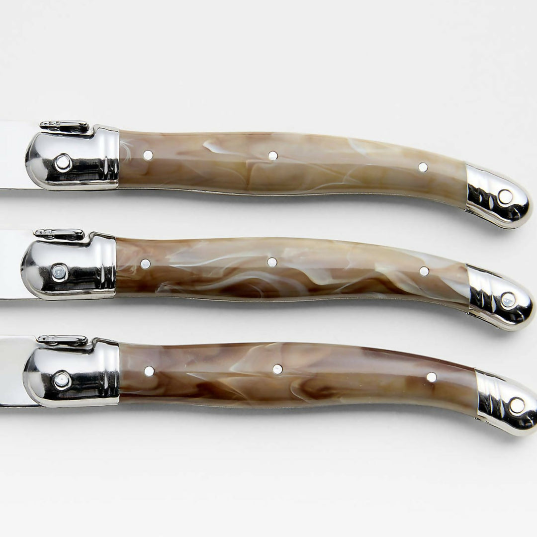 Bloque 6 Cuchillos Dark Horn Laguiole Jean Dubost