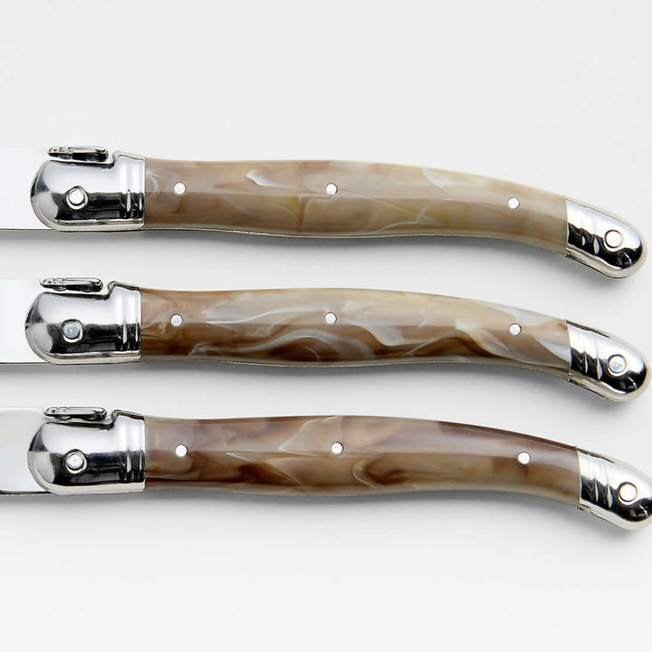 Bloque 6 Cuchillos Dark Horn Laguiole Jean Dubost