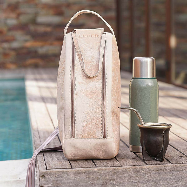 Bolso Matero de Cuero Vacuno - Negro