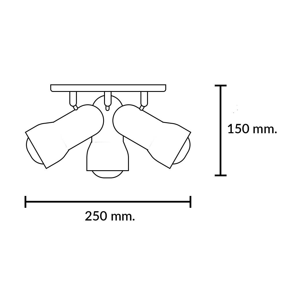 Plafón R63 3 Luces Blanco