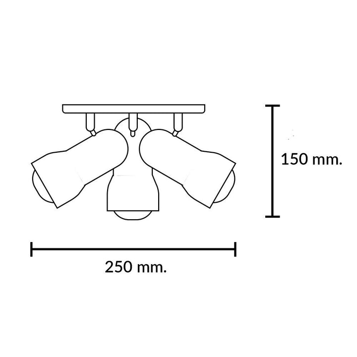 Plafón R63 3 Luces Blanco
