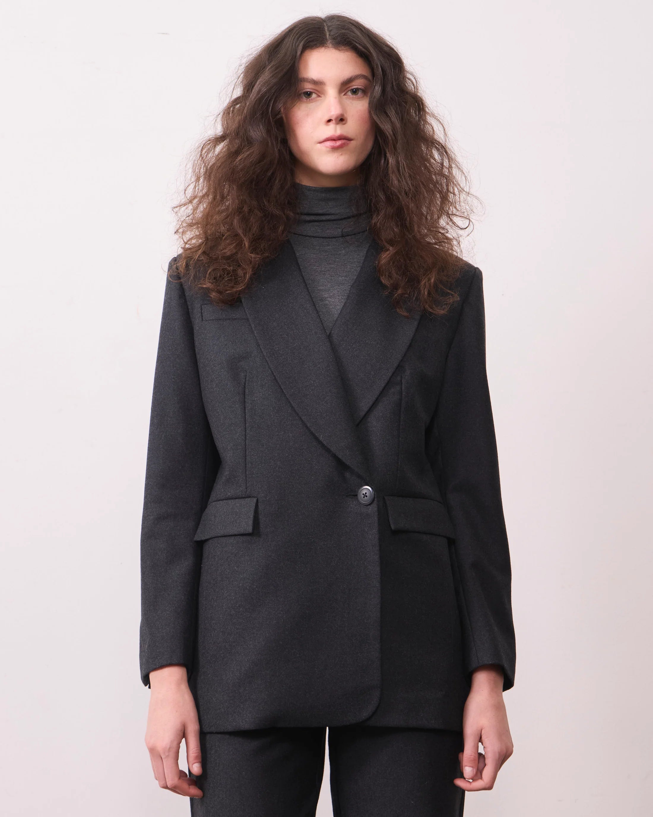 Chaqueta Lana Torcaza Gris Marengo