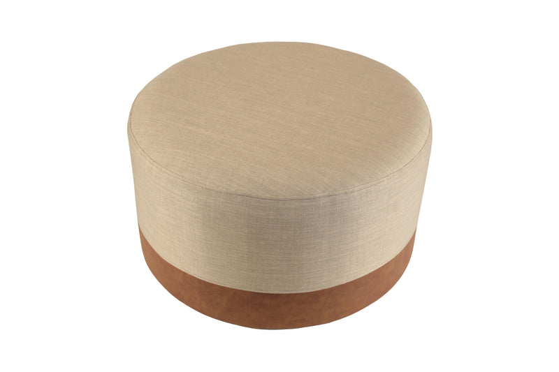 LOW POUF REDONDO BEIGE UBUNTU