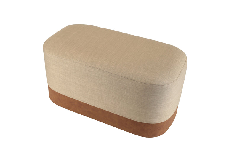 LOW POUF RECTANGULAR BEIGE UBUNTU