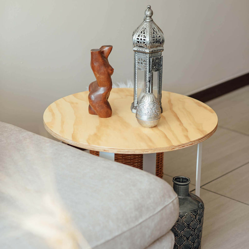Mesa de Centro Redonda 60 x 40 | MIMA BLANCO