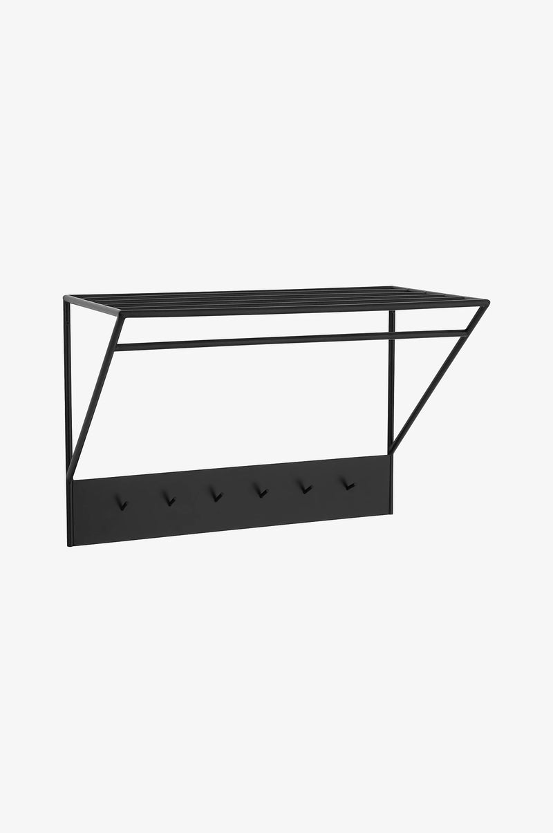 Perchero de Pared Metal Black con Repisa