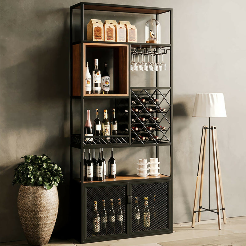 Estantería 80 industrial para vinos | MIMA NEGRO