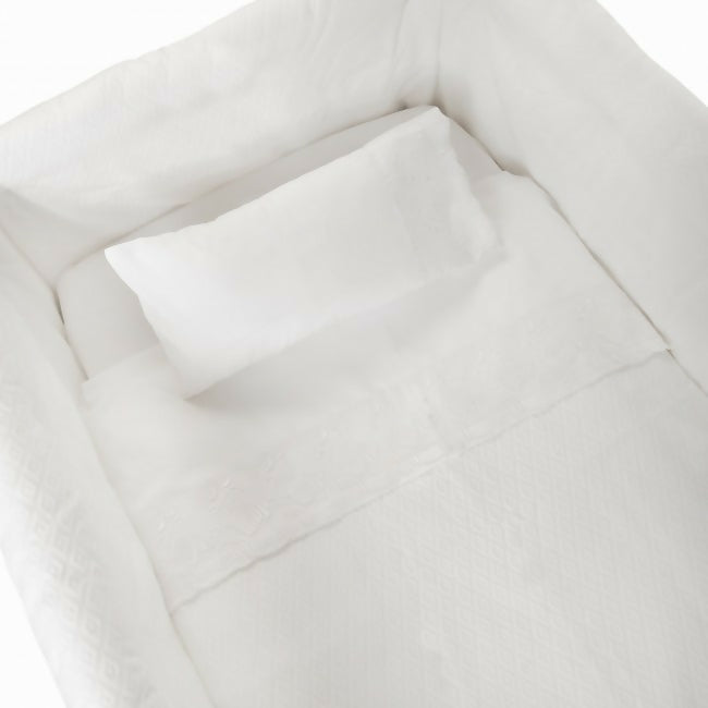 Cuna con dosel Pique Blanco Bee Bee