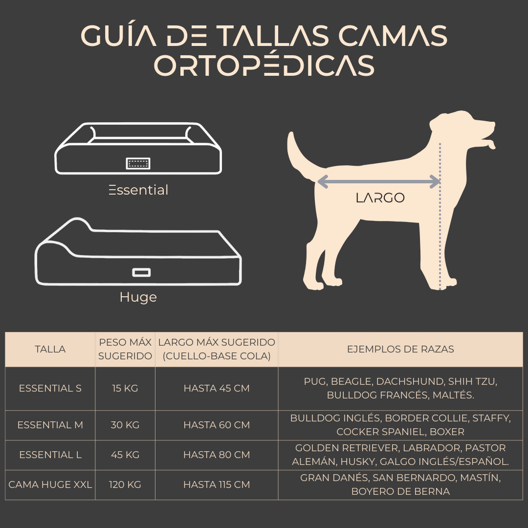 Cama Essential Memory Foam Gris