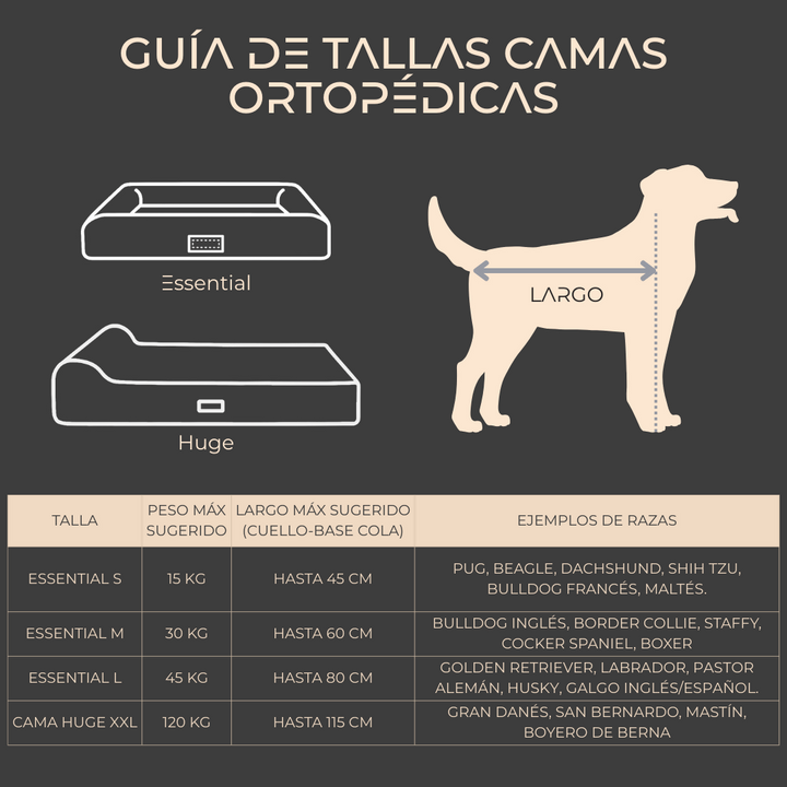 Cama Essential Memory Foam Gris