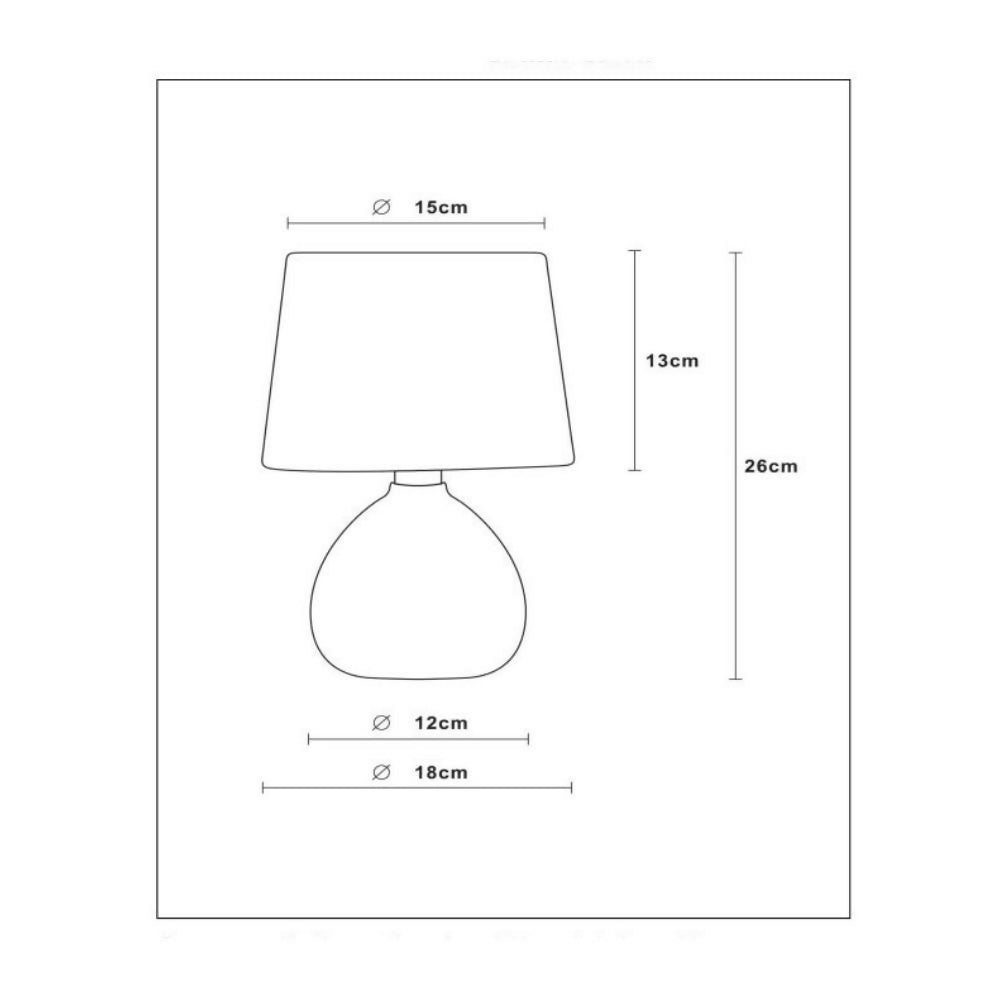 Lámpara de Mesa Ramzi Marrón 1xE14