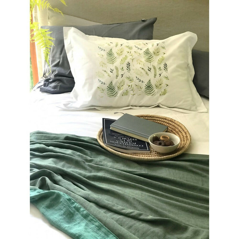 Funda de Almohada Hojas Verdes