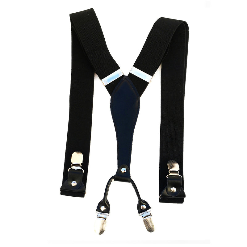 Suspensor negro talla única, cuatro broches