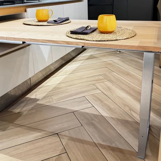 Riel telescópico para mesa oculta