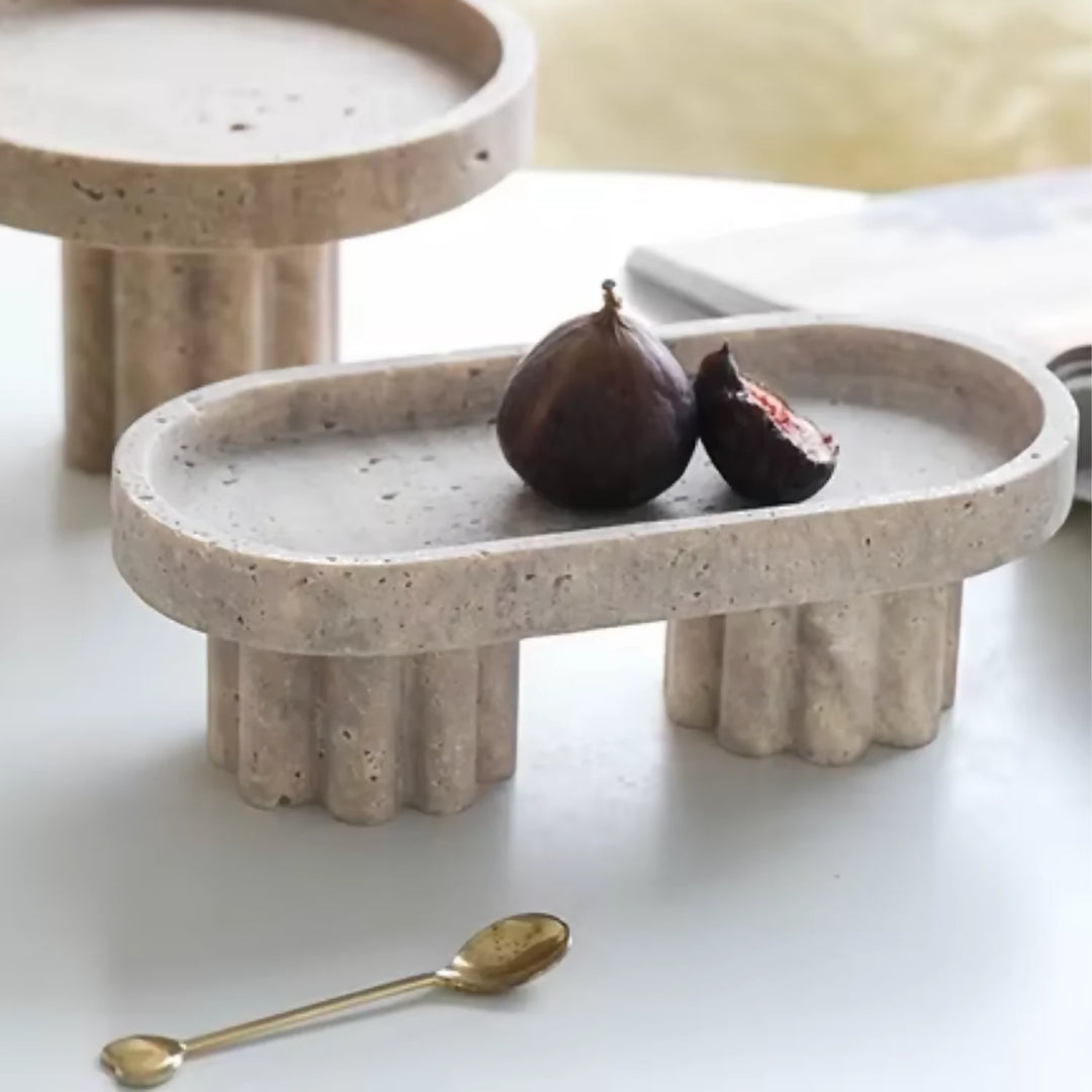 Bandeja Decorativa Estilo Marmol Travertino Greco