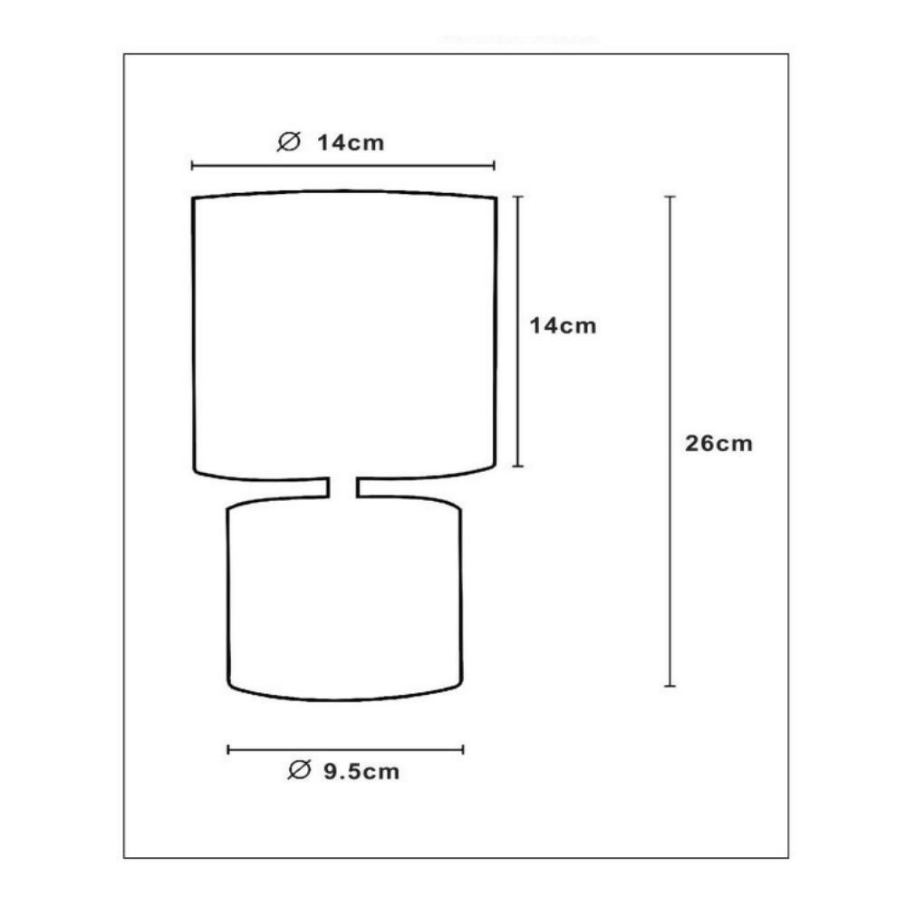 LAMPARA DE MESA GREASBY GRIS 1xE14