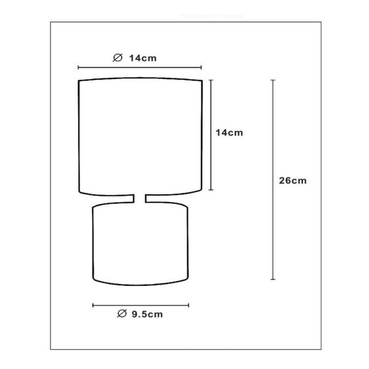 LAMPARA DE MESA GREASBY GRIS 1xE14