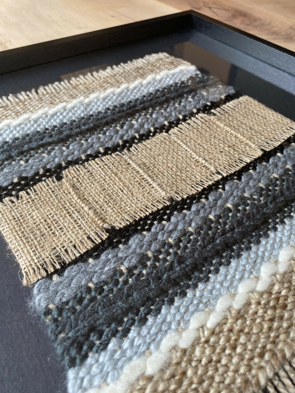 Detalle Telar arena y cielo