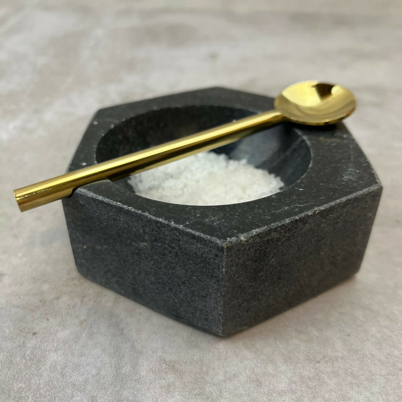 Cuenco Mármol Hexagonal Negro