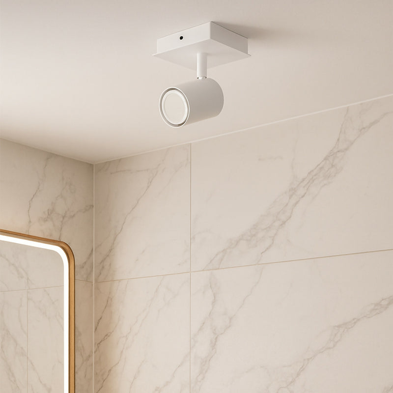 Foco Sobrepuesto 1 luz Cil III Blanco Mate Ip44 GU10