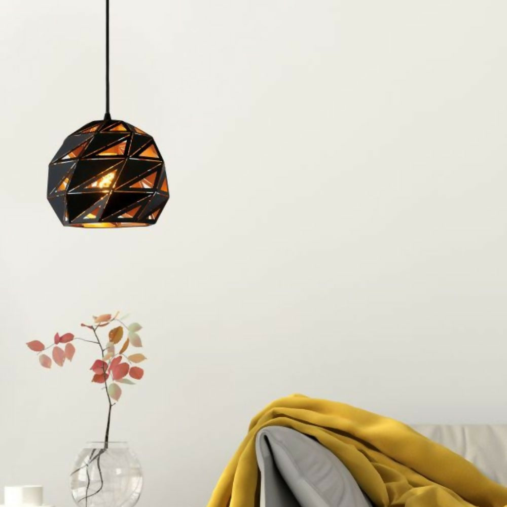 LAMPARA COLGANTE MALUNGA NEGRO 1xE27