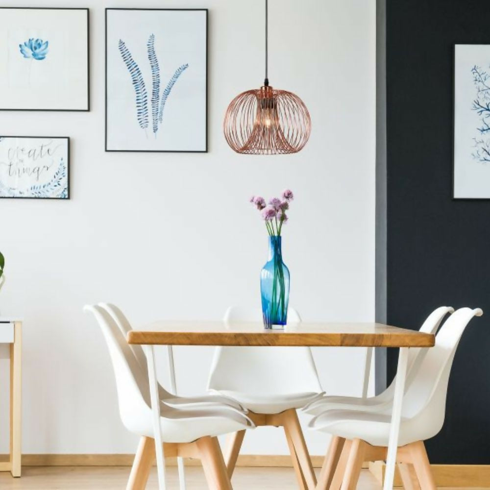 LAMPARA COLGANTE VINTI COBRE 1xE27