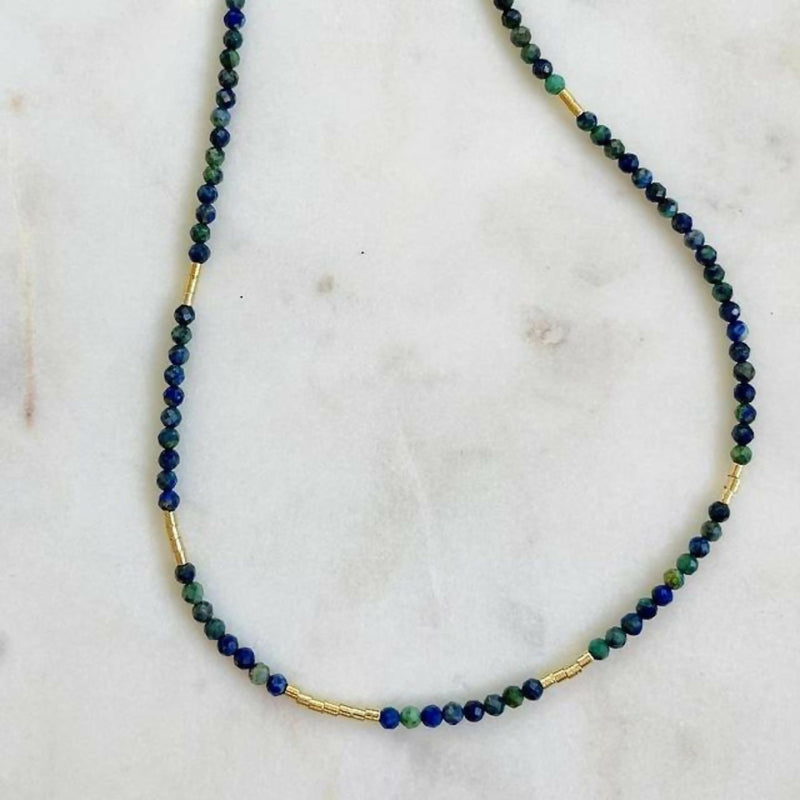 Collar Umma de Piedra Azurita