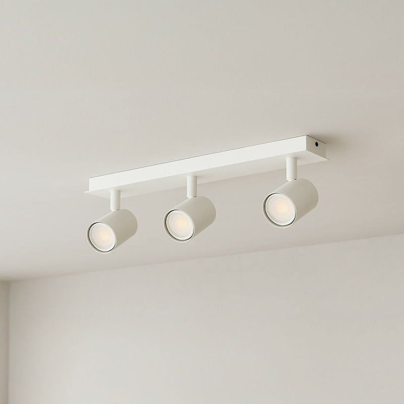 Foco Sobrepuesto 3 luces Cil III Blanco Mate Ip44 GU10