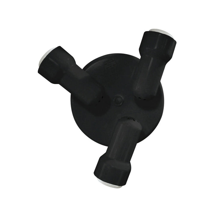 Plafón R63 3 Luces Negro